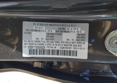 2016 Mazda Mazda3 I Sport из США, поврежденный, VIN 3MZBM1T76GM248236